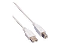 VALUE USB 2.0 Kabel Typ A-B weiss 1,8m