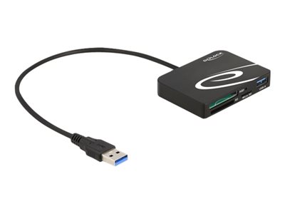 DELOCK Card Reader für XQD/SD/Micro SD + USB Typ-A Port - 91756