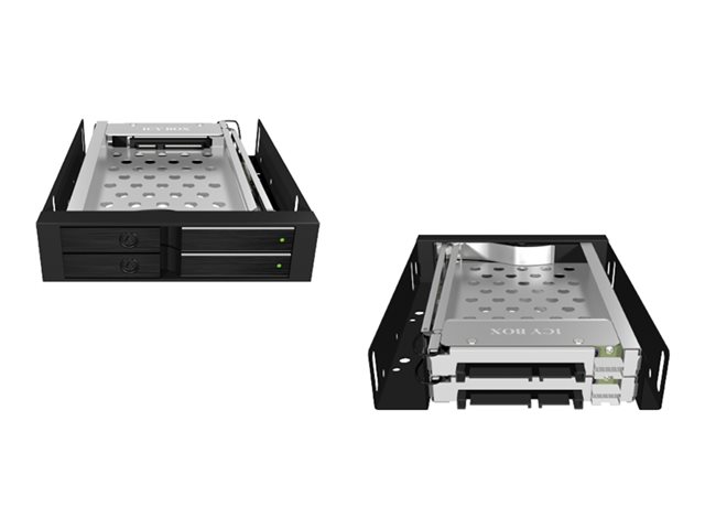 ICYBOX IB-2227StS IcyBox kieszeń wewnętrzna na 2 dyski 2,5 SATA HDD lub SSD, Czarna