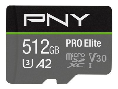 PNY MICRO-SD Card PRO ELITE 512GB - P-SDUX512U3100PRO-GE