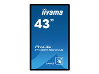 iiyama ProLite TF4339MSC-B1AG - 109 cm (43") Diagonalklasse (108 cm (42.5") sichtbar) LCD-Display mit LED-Hintergrundbeleuchtung - interaktive Digital Signage - mit Touchscreen (Multi-Touch) - 1080p 1920 x 1080 - mattschwarz