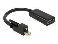 DeLOCK Adapter mini Displayport 1.2 male screw > HDMI female 4K Active black Video transformer