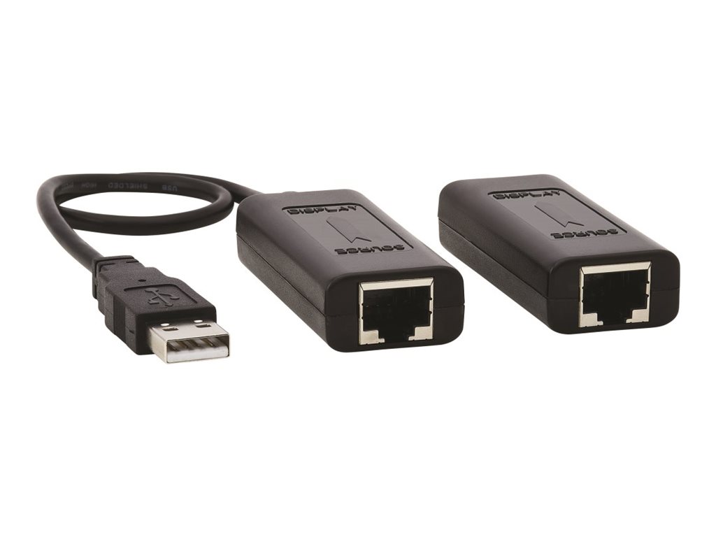Tripp Lite USB over Cat5/Cat6 Extender Kit 1-Port with Power over Cable