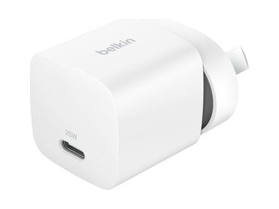 Belkin BoostCharge power adapter PPS technology 24 pin USB-C 25 Product shot Right-angle 79250