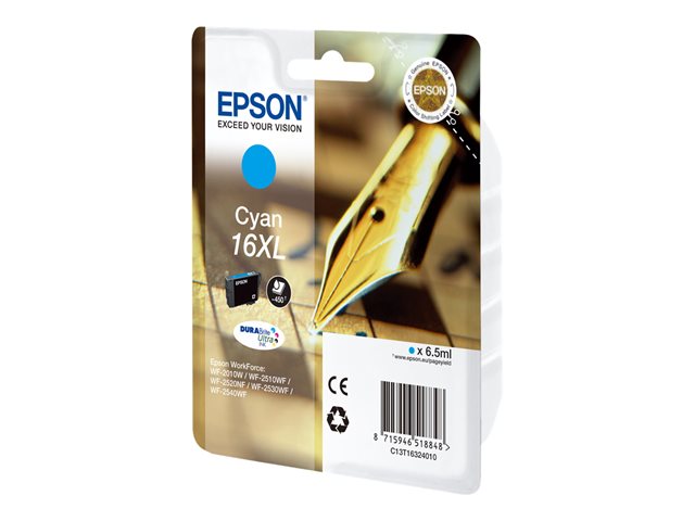 Image of Epson 16XL - XL - cyan - original - ink cartridge