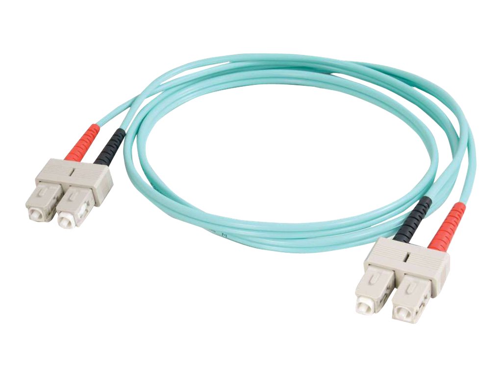 C2G SC-SC 10Gb 50/125 OM3 Duplex Multimode PVC Fiber Optic Cable (LSZH) - síťový kabel - 2 m - 2 m - vodě - barva – foto 2