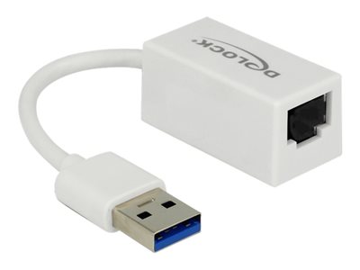 DELOCK Adapter SuperSpeed USB-A St > Gigabit LAN komp. Weiß - 65905