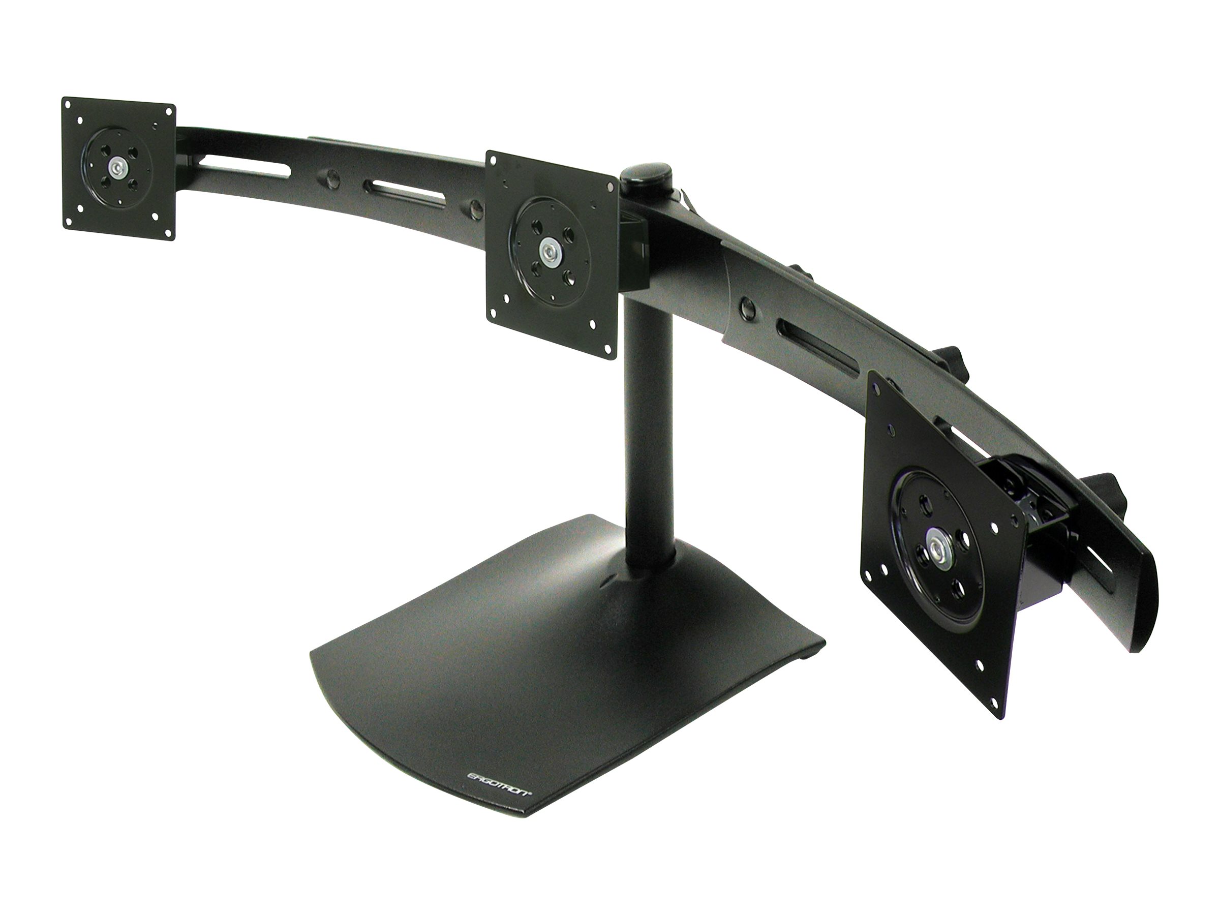 Ergotron DS100 Triple-Monitor Desk Stand stand for 3 LCD displays Product shot with extra item(s) Right-angle 0