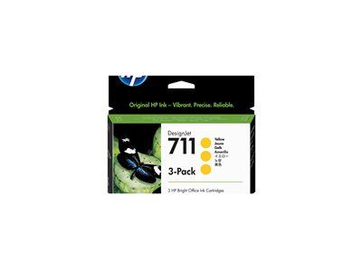 HP 3x 711 Tinte Yellow DJ T120 520