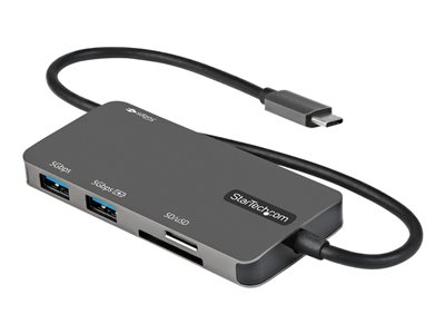StarTech.com USB C Multiport Adapter, USB-C to 4K 30Hz HDMI, 100W Power Delivery Pass-through, SD/MicroSD Slot, 3-Port USB 3.0 Hub, USB Type-C Mini Dock, 12" (30cm) Long Attached Cable
