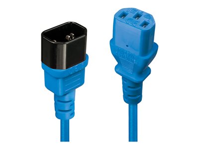 LINDY 2m IEC Verlaengerung blau