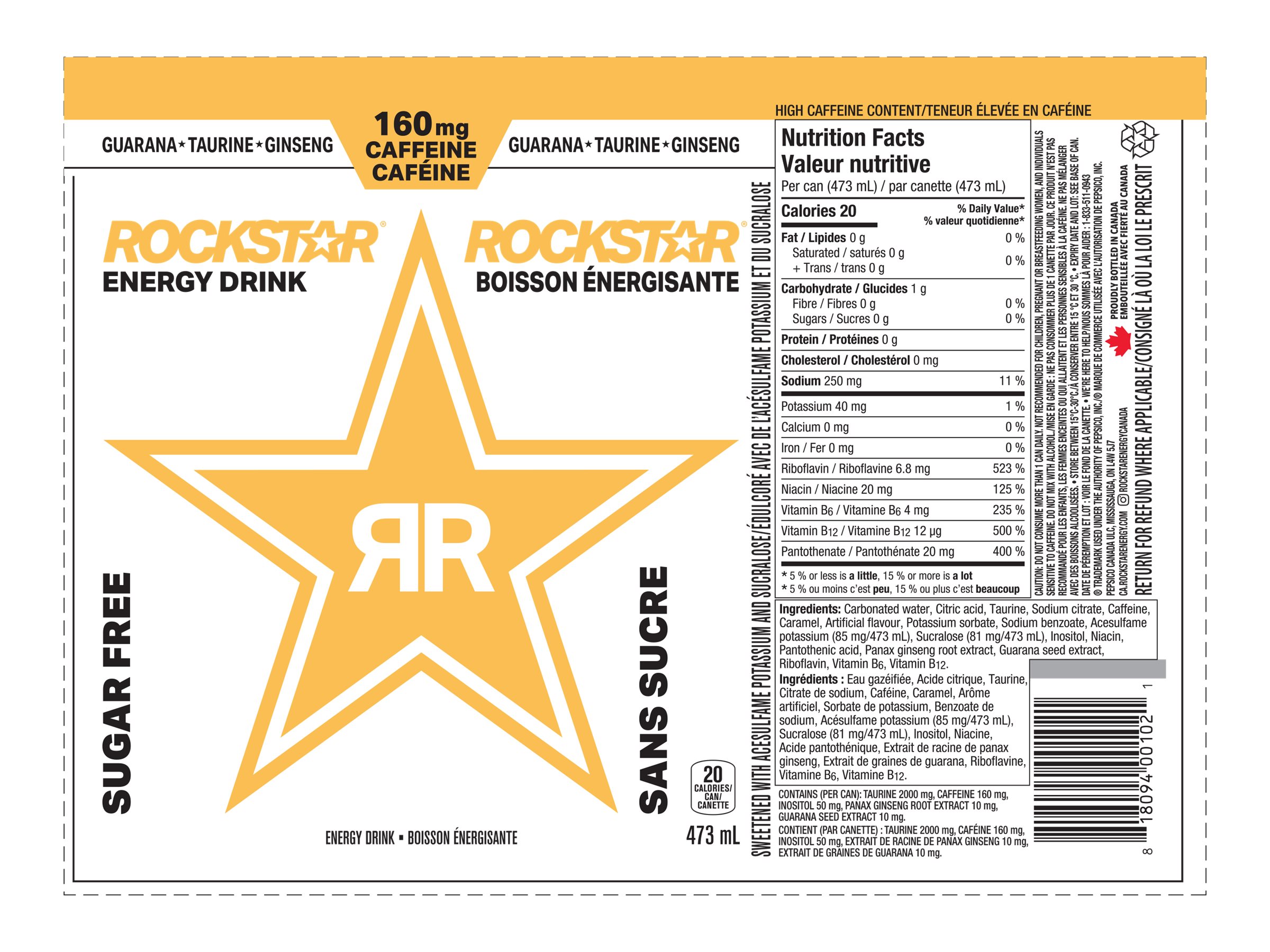 Rockstar Diet Energy Drink - 473ml