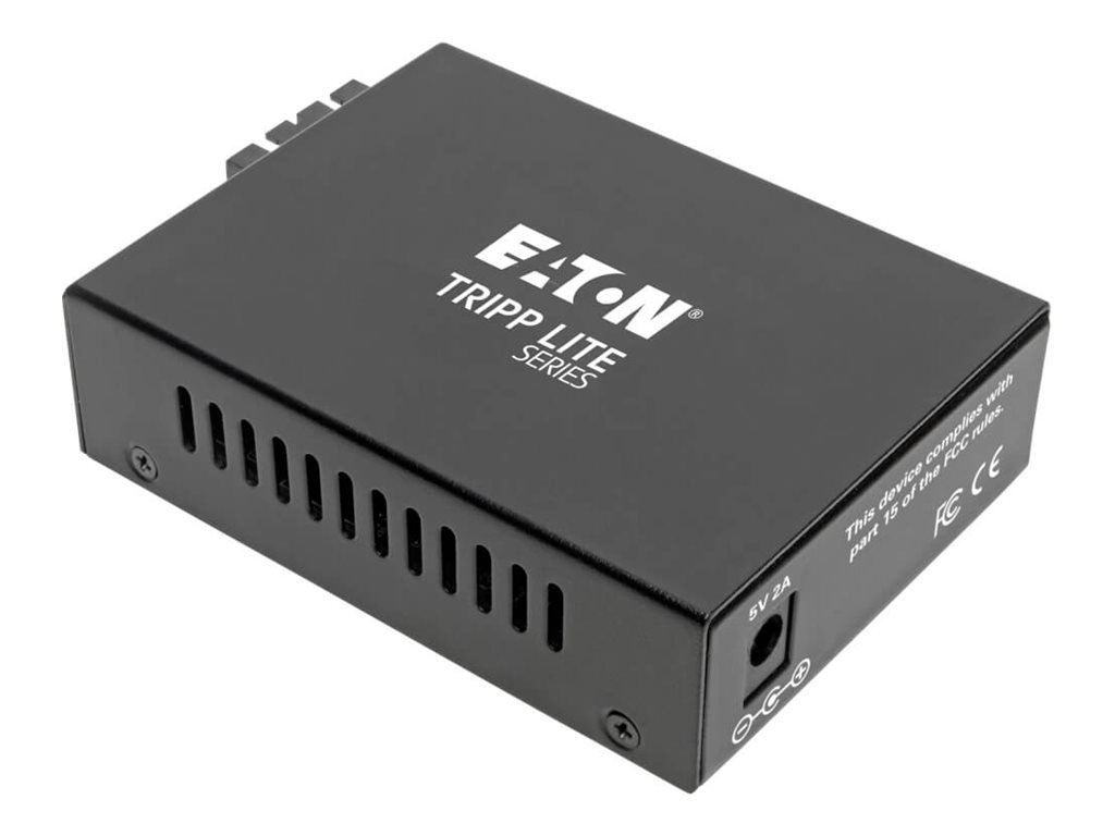 Tripp Lite Gigabit Singlemode Fiber to Ethernet Media Converter, SMF 10/100/1000 SC, 1310 nm, 20 km (12.4 mi.)