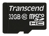 Transcend - Carte mémoire flash (adaptateur microSDHC - SD inclus(e)) - 32 Go 