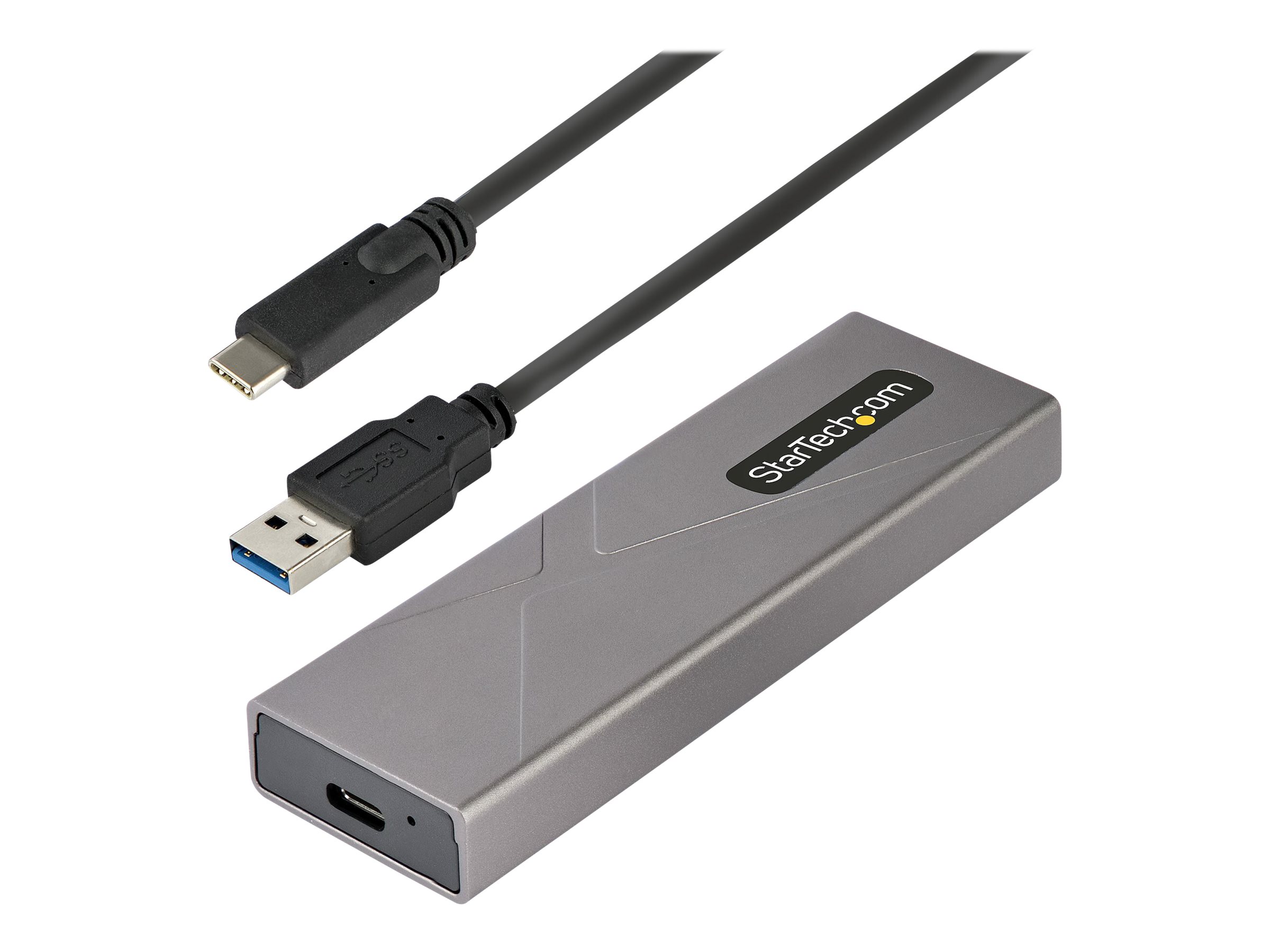 StarTech.com USB-C 10Gbps to M.2 NVMe or M.2 SSD Enclosure, Tool-free M.2 PCIe/SATA NGFF SSD Enclosure, Portable Aluminum Case, USB Type-C &amp; USB-A Host Cables, For 2230/2242/2260/2280 |