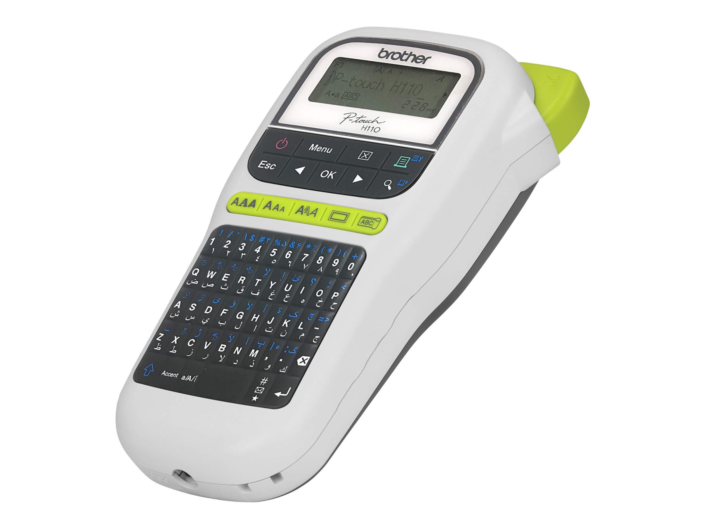 Brother P-Touch PT-H110 labelmaker B/W thermal Product shot Front 79950