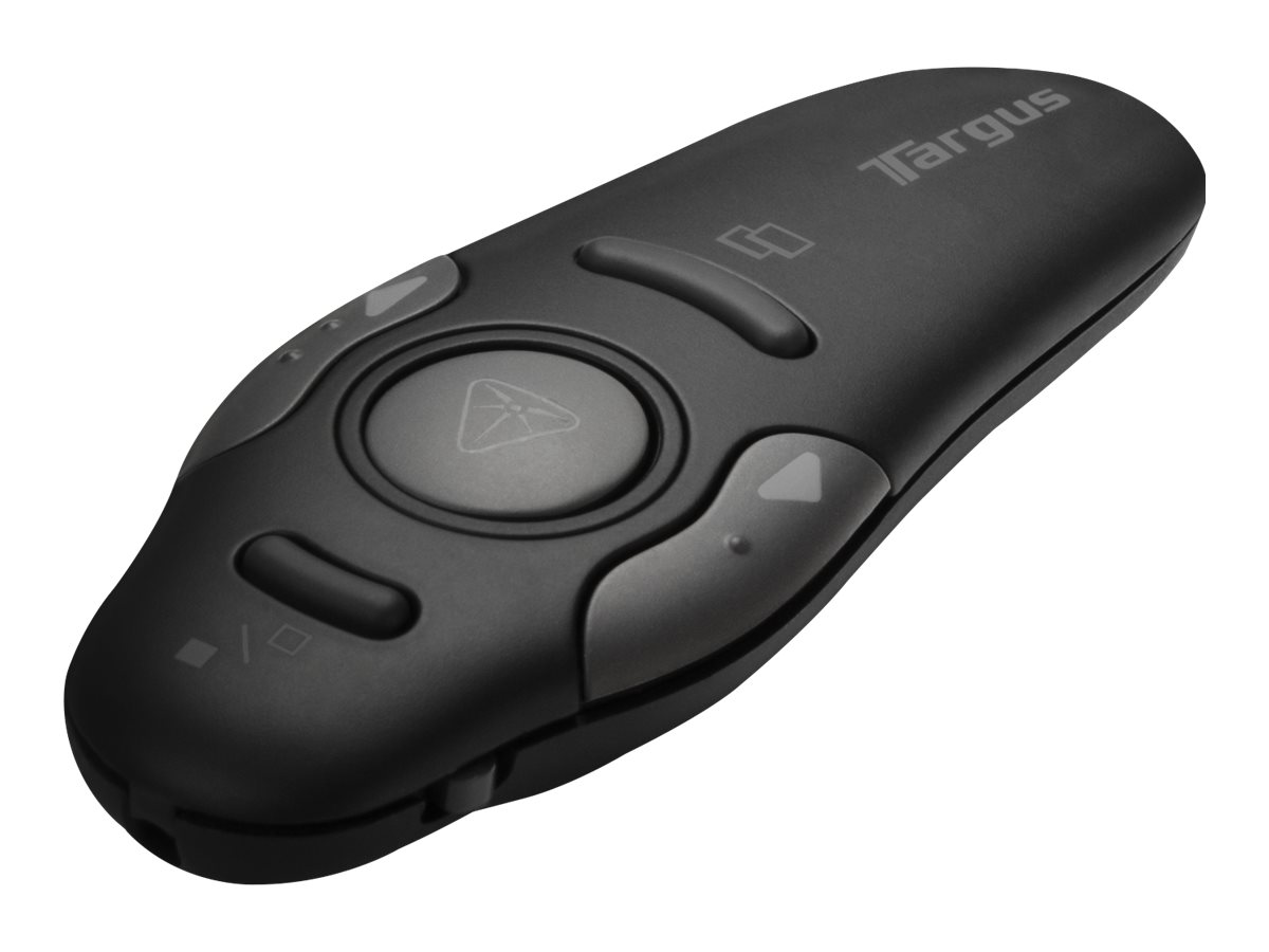 Targus Wireless Presenter with Laser Pointer presentation remote control grey Product shot Left side 78000