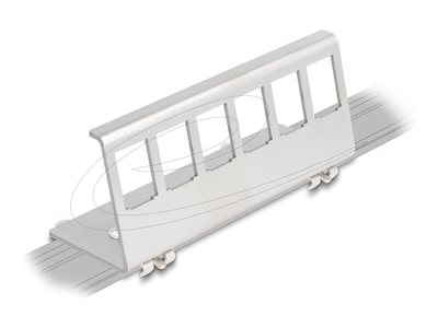 DELOCK Keystone Halterung 6 Port für Hutschiene Metall Keystone