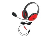Califone Listening First Stereo Headset 2800RD-AV Headset full size wired red