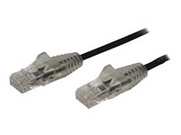 StarTech.com 1.5m Slim LSZH CAT6  Cable, 10  Snagless RJ45 100W  Patch Cord, CAT 6 10GbE UTP Network Cable w/Strain Relief, Black, Fluke Tested/ETL/Low Smoke Zero Halogen - Category 6 - 28AWG (N6PAT150CMBKS) CAT 6 Ikke afskærmet parsnoet (UTP) 1.5m Patchk