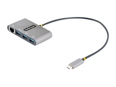 StarTech.com 3-Port USB-C Hub with Ethernet, 3x USB-A Ports, Gigabit Ethernet, USB 3.0 5Gbps, Bus-Powered,...