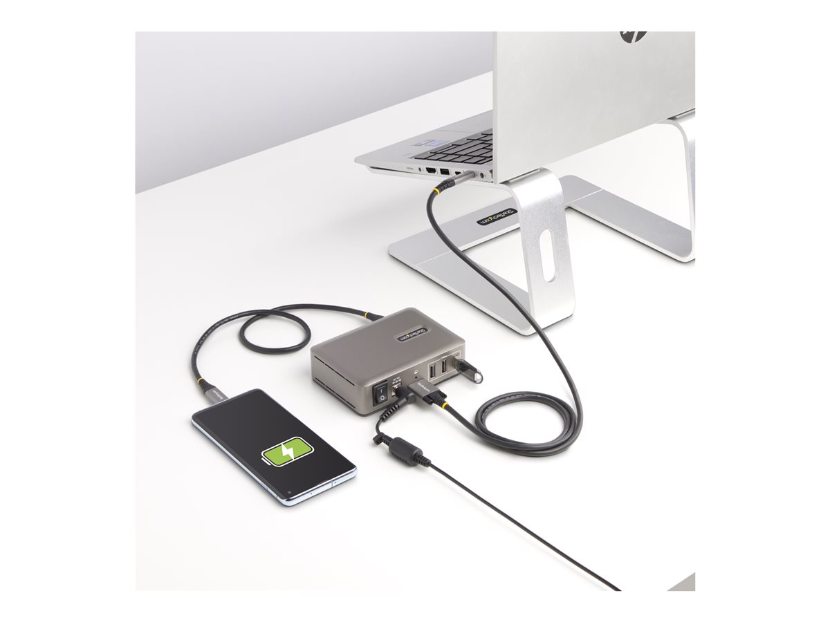 StarTech.com 10-Port USB-C Hub, 8x USB-A + 2x USB-C, Self-Powered w/ 65W Power Supply, USB 3.1 10Gbps Hub w/ BC1.2 Charging, Desktop/Laptop USB Hub with 3ft Locking USB-IF Certified Cable - USB Expansion Hub (10G8A2CS-USB-C-HUB) - rozbočovač - 10 porty – foto 11