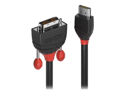 LINDY HDMI an DVI-D Single Link Kabel Black Line 0.5m