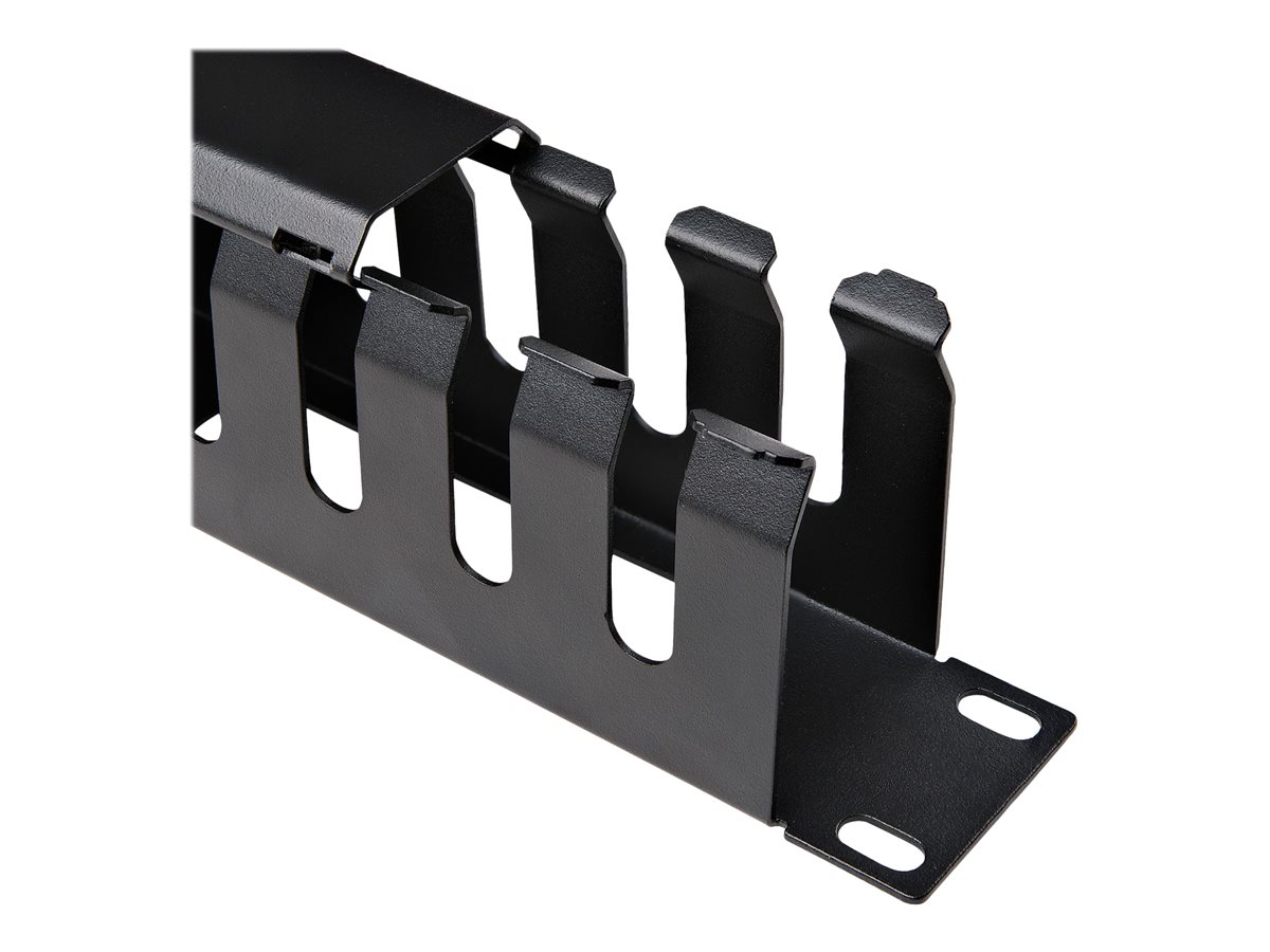 StarTech.com 1U Horizontal Finger Duct Rack Cable Management Panel with Cover - Server Rack Cable Duct - Rack Cable Organizer / Manager (CMDUCT1UX) - stojanový panel pro uspořádání kabelů - 1U – foto 11