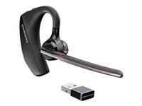 Poly Voyager 5200 Office - Headset - in-ear - Bluetooth - wireless, wired - USB-A - black - Zoom Certified, Certified for Microsoft Teams, Avaya Certified, Cisco Jabber Certified