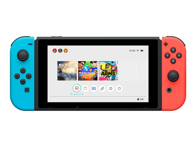 Nintendo Switch with Neon Blue and Neon Red Joy-Con - Spelkonsol - svart, neonröd, neonblå