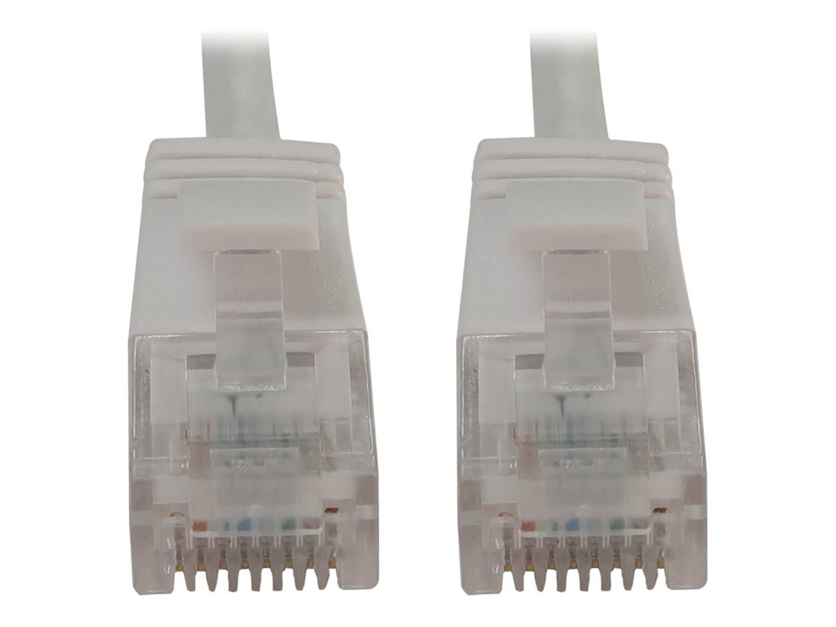 Eaton Tripp Lite Series Cat6a 10G Snagless Molded Slim UTP Ethernet Cable (RJ45 M/M), PoE, White, 15 ft. (4.6 m)