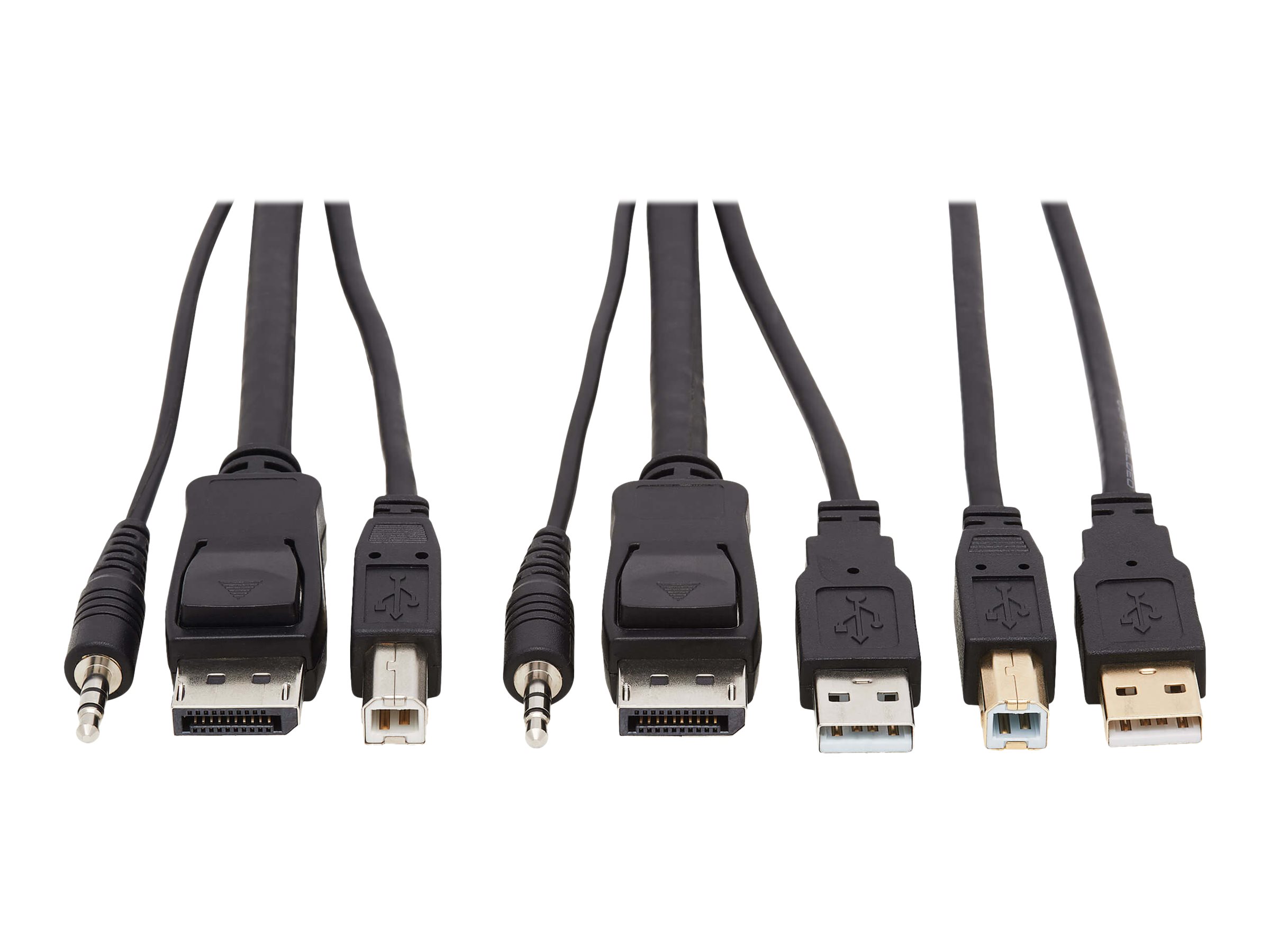 Eaton Tripp Lite Series DisplayPort KVM Cable Kit 4K USB 3.5mm Audio 3xM/3xM USB M/M 6ft