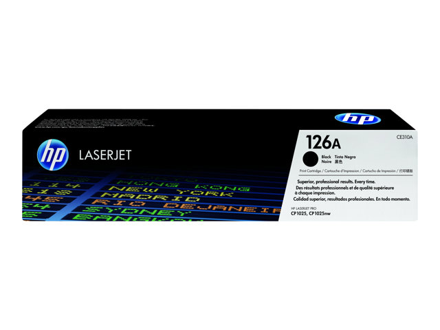 Image of HP 126A - black - original - LaserJet - toner cartridge (CE310A)