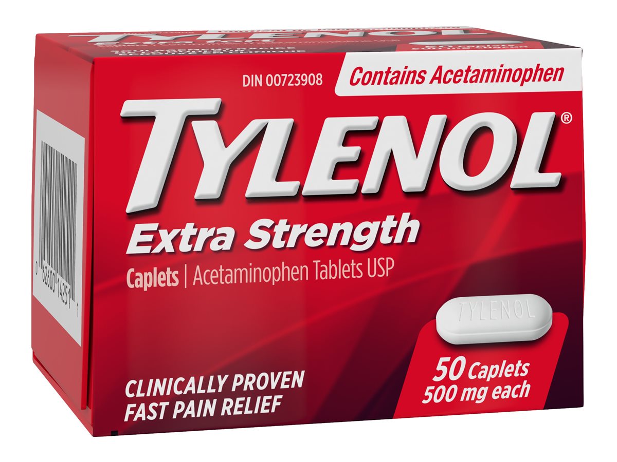 Tylenol* Extra Strength Acetaminophen Caplets - 50's