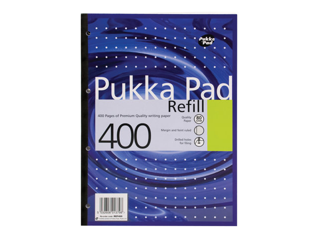 Pukka Pad Business Refill Loose Leaf Paper A4 400 Pages