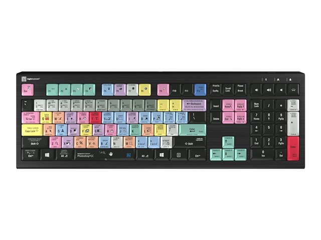 LogicKeyboard Adobe Photoshop CC ASTRA2 - keyboard - Windows - QWERTY - UK - black Input Device