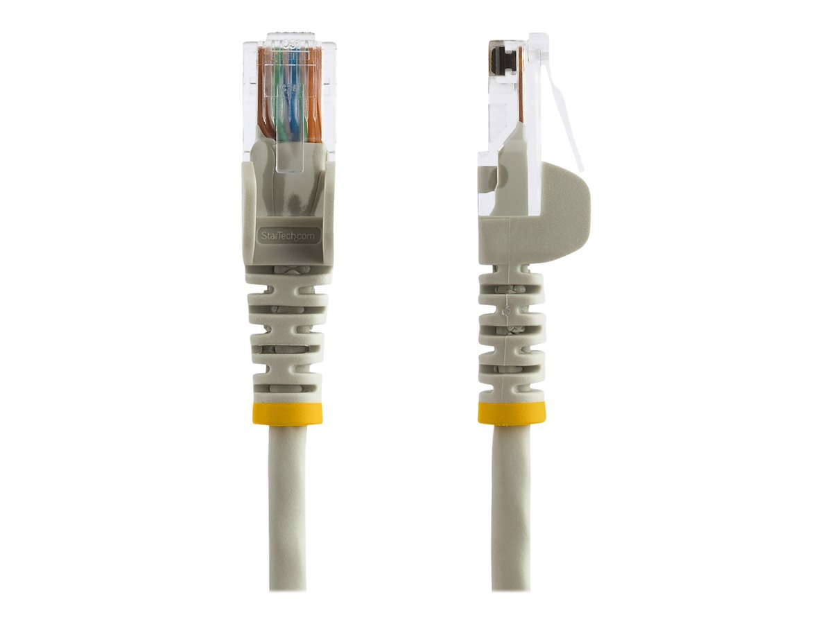 StarTech.com 15m Gray Cat5e / Cat 5 Snagless Patch Cable - patch kabel - 15 m - šedá