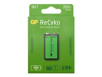 GP ReCyko 9V Batterier til generelt brug (genopladelige) 200mAh