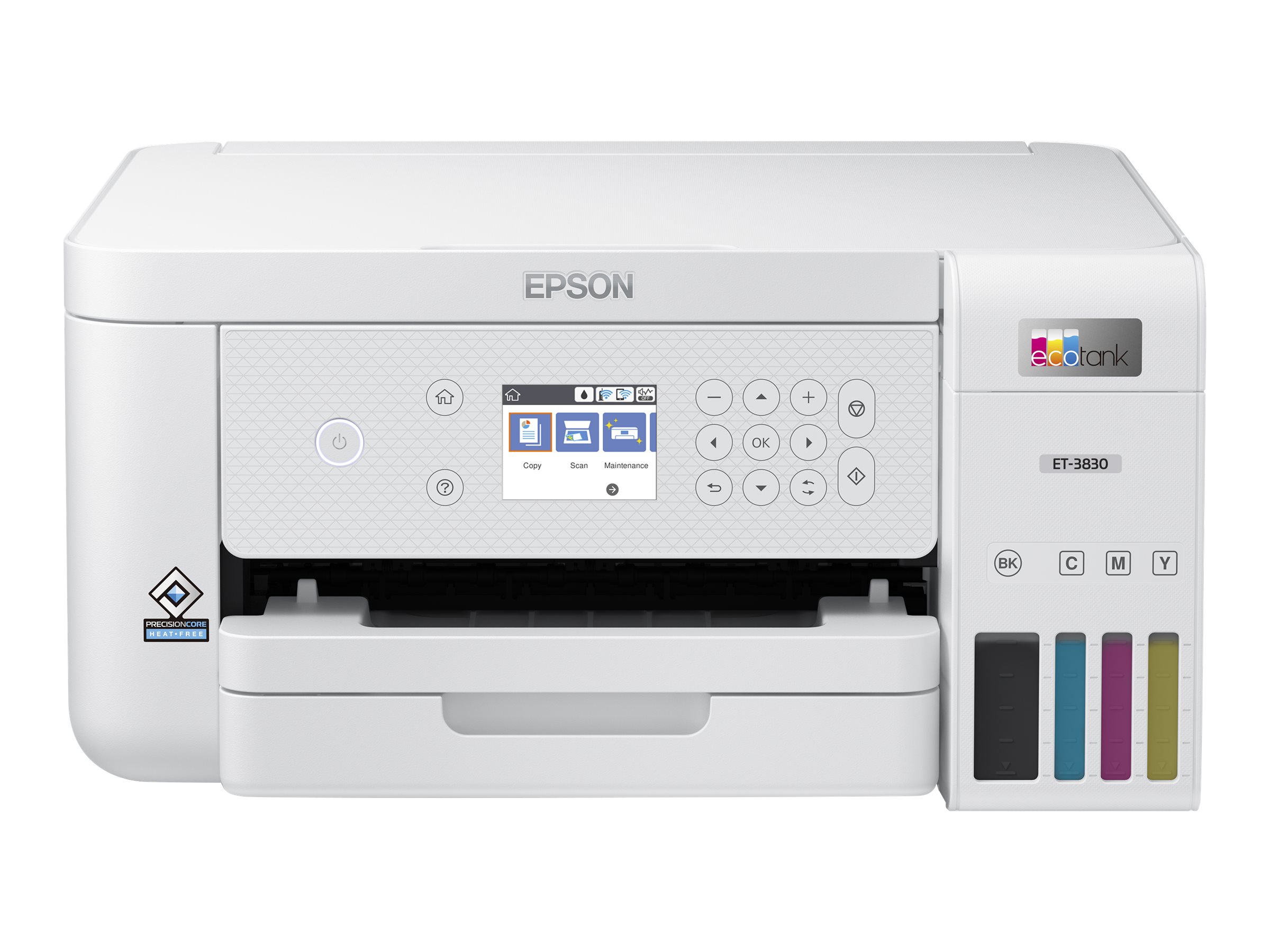 Epson EcoTank ET-3830 Wireless All-In-One Cartridge-Free Supertank Printer - White - ET-3830