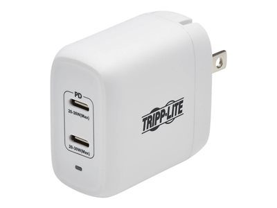 Tripp Lite USB C Wall Charger Dual-Port Compact - GaN Technology