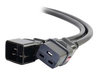 C2G 10ft Locking C19 to C20 15A 250V Power Cord Black TAA Power cable 