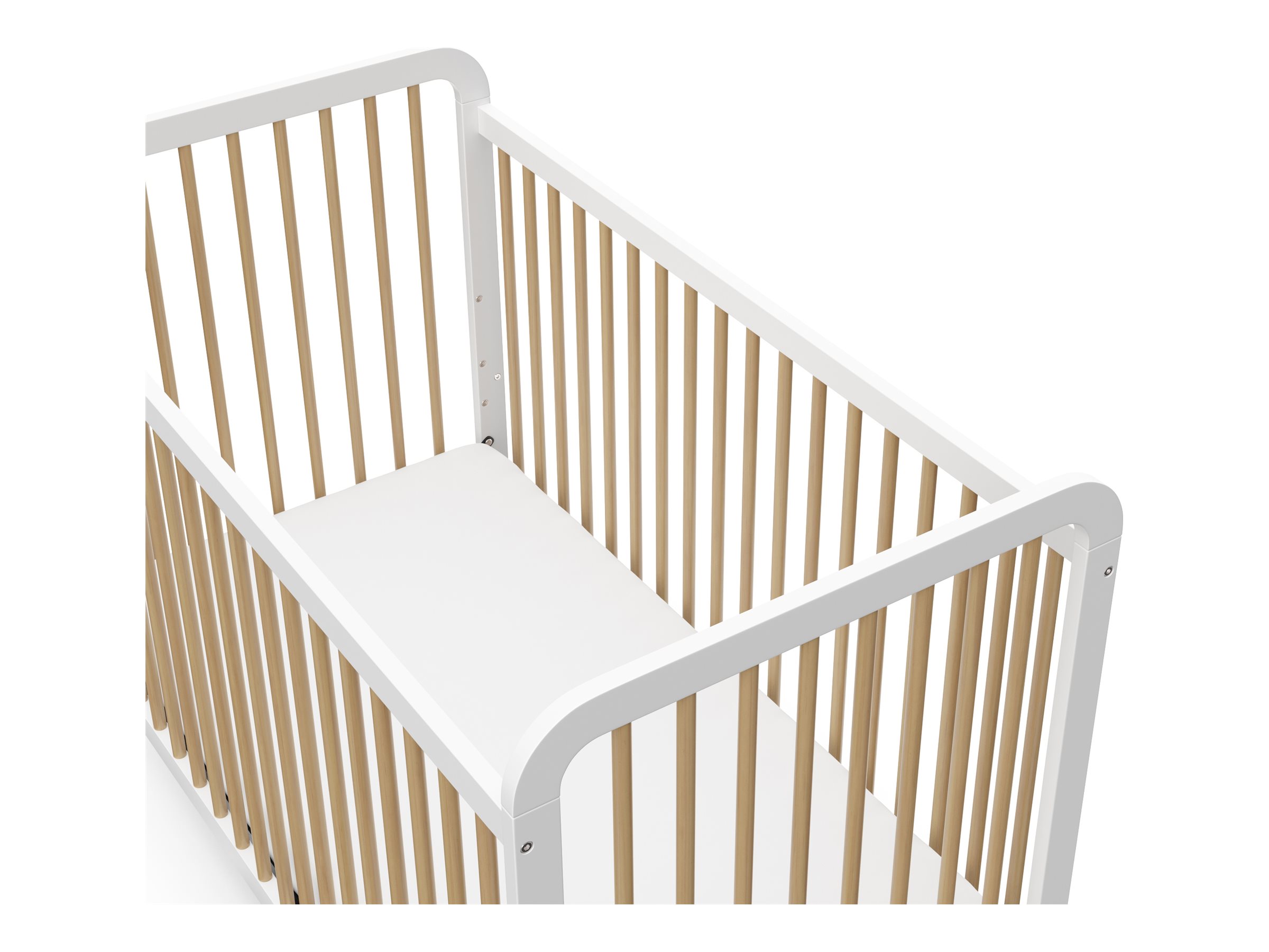 Storkcraft Pasadena 3-in-1 Convertible Crib - White/Driftwood