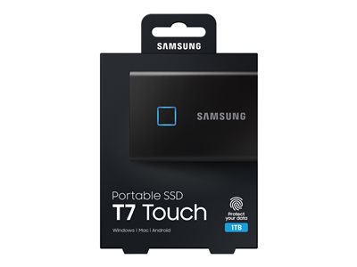Portable SSD T7 TOUCH USB 3.2 1TB (Black) Memory & Storage - MU