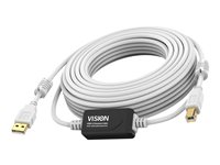 Vision Techconnect USB 2.0 USB-kabel 15m Hvid