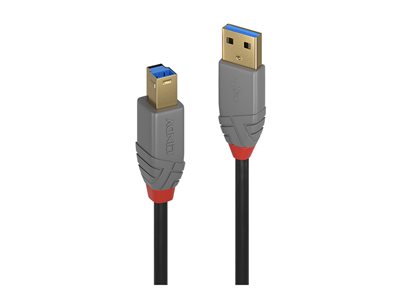 LINDY 3m USB 3.0 Typ A/B Kabel Anthra - 36743