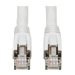 Eaton Tripp Lite Series Cat8 25G/40G Certified Snagless Shielded S/FTP Ethernet Cable (RJ45 M/M), PoE, White, 25 ft. (7.62 m)