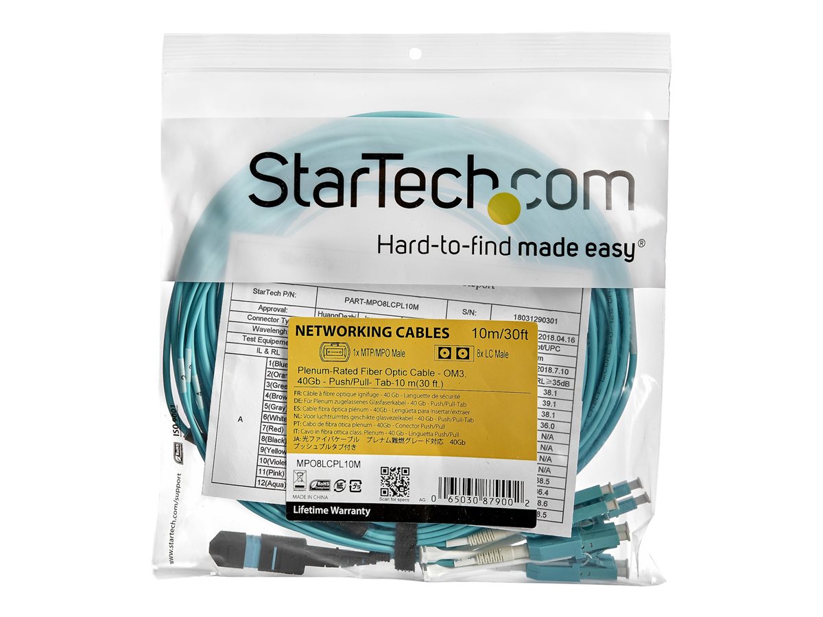 10m MTP/MPO to 4xLC/PC Fiber Cable – foto 2
