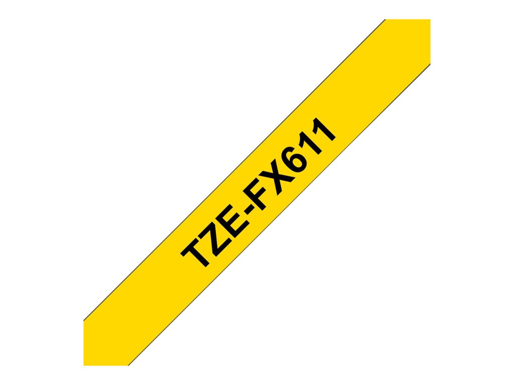 BROTHER RUBAN 6mm Noir/Jaune