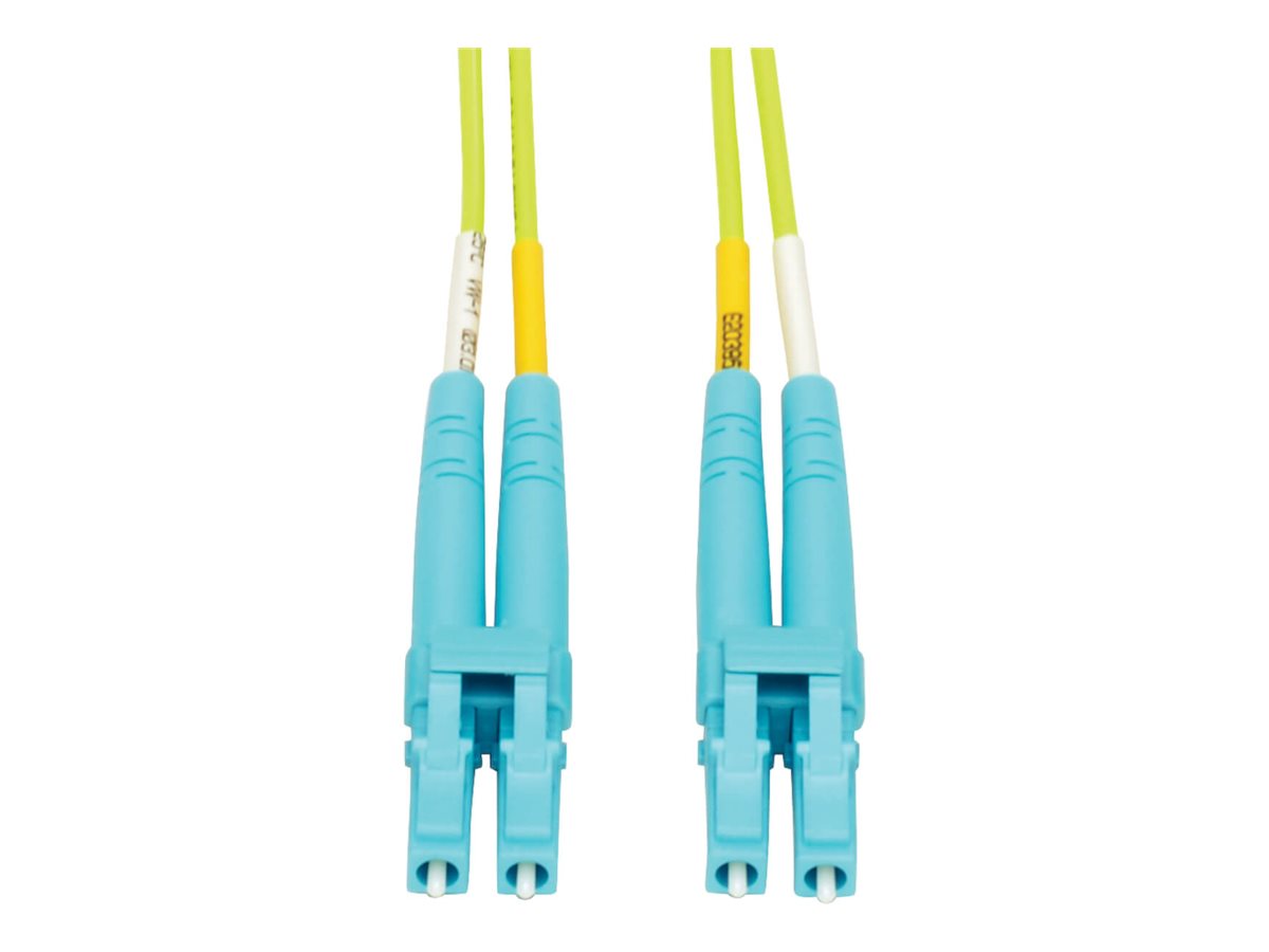 Eaton Tripp Lite Series 100G Duplex Multimode 50/125 OM5 LSZH Fiber Optic Cable (LC/LC), Lime Green, 2 m