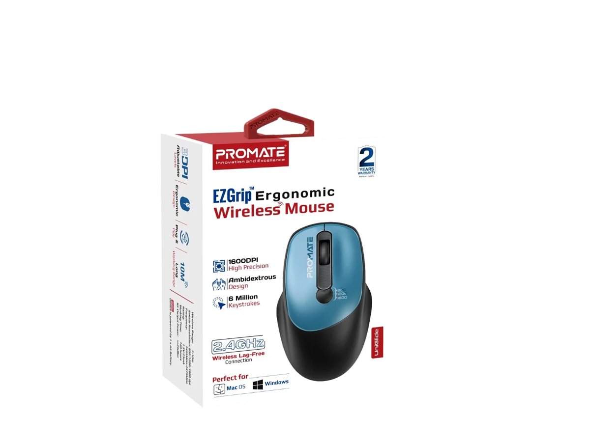 Promate EZgrip UniGlide mouse 2.4 GHz Usage / lifestyle Front 72725